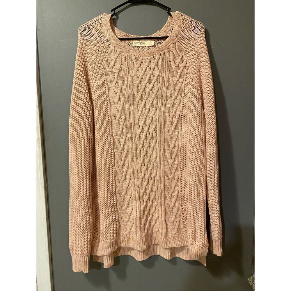 Faded Glory Pink Knit Scoop Neck Sweater Size XXL
